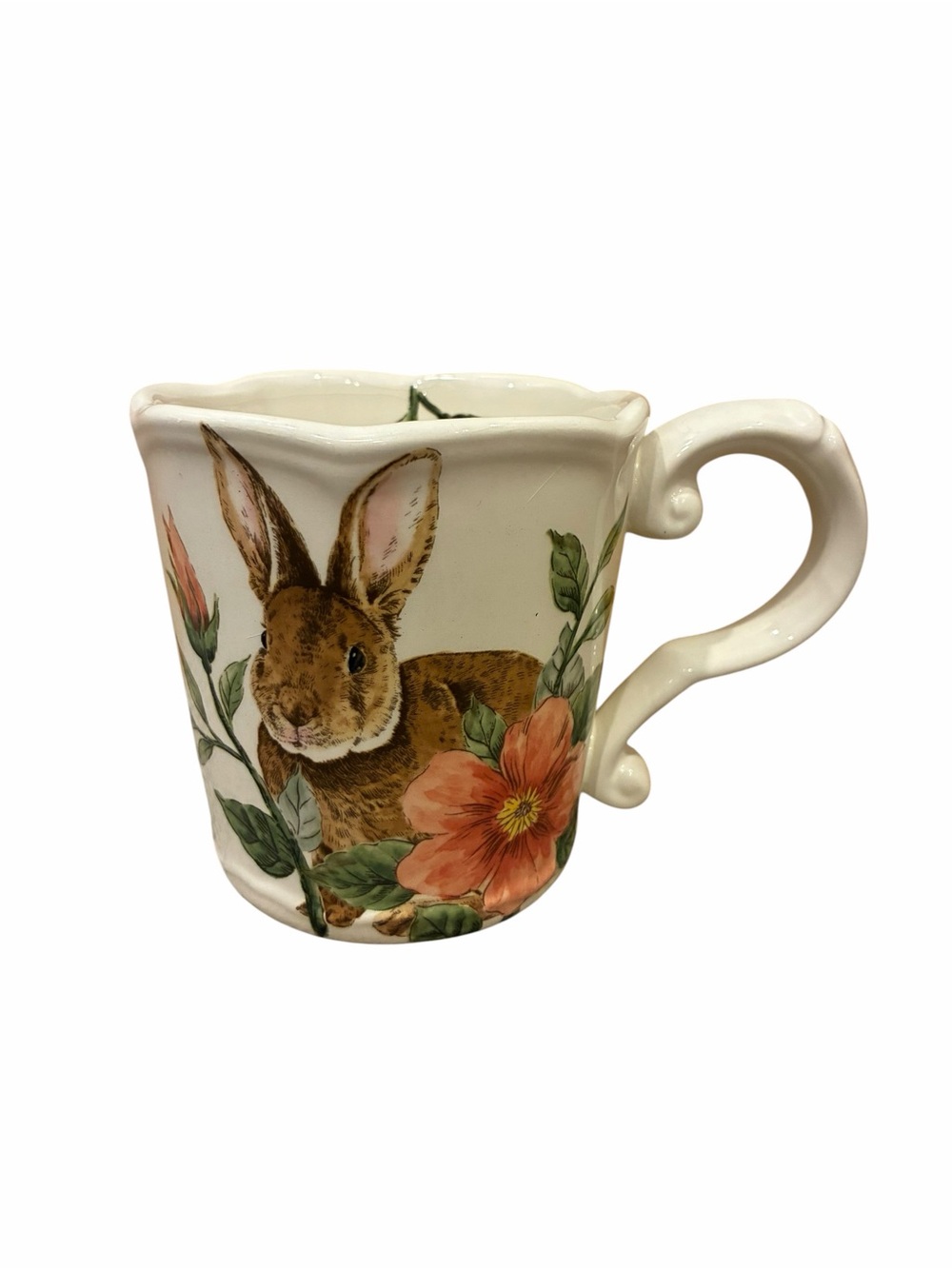 Maxcera Floral Bunny Easter Oversized Coffee Mug Cute Fun